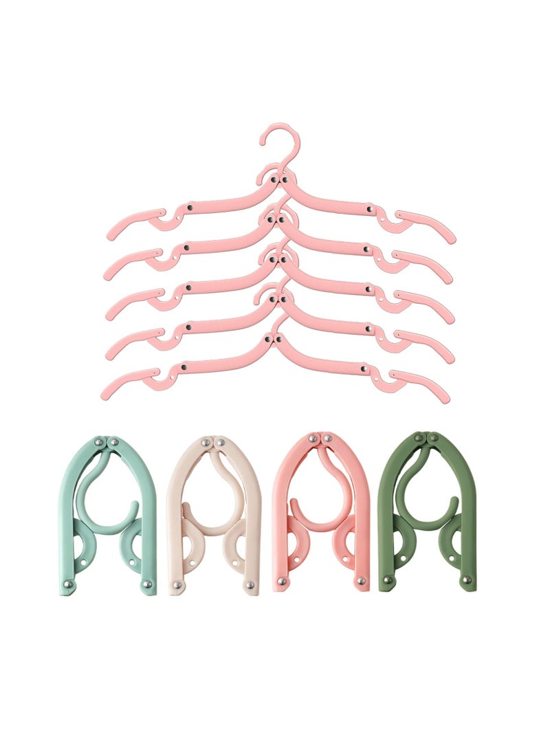 Folding Clothes Hangers, Portable Travel Hangers Folding Plastic Clothes Coat Hanger - Image 1