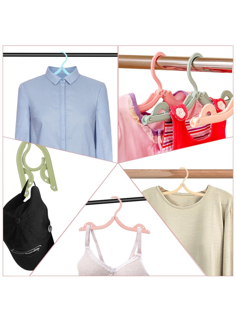 Folding Clothes Hangers, Portable Travel Hangers Folding Plastic Clothes Coat Hanger - Image 5