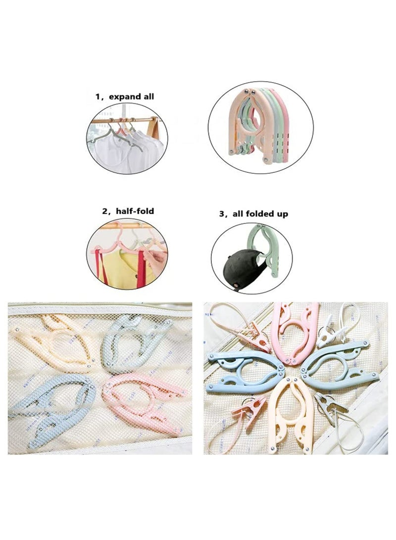 Folding Clothes Hangers, Portable Travel Hangers Folding Plastic Clothes Coat Hanger - Image 4