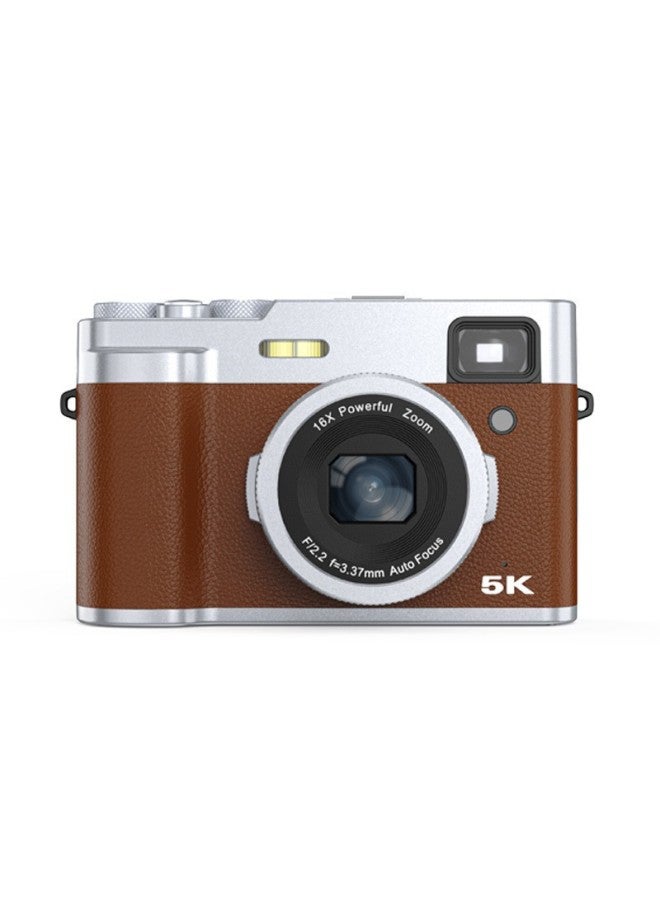 Generic High-Definition 5K Digital Camera, Front And Rear Dual-Camera, Fast Framing And Shooting Camera, Home Mirrorless Retro Camera-Body Color:128g Memory Card  - Image 5