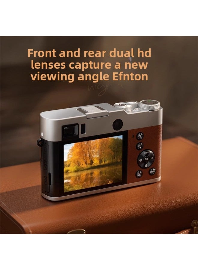 Generic High-Definition 5K Digital Camera, Front And Rear Dual-Camera, Fast Framing And Shooting Camera, Home Mirrorless Retro Camera-Body Color:128g Memory Card  - Image 2