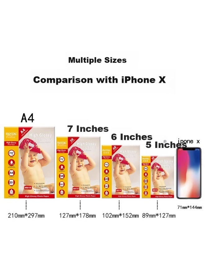 Fantac 210g Glossy Photo Paper 6r/8 Inch Inkjet Printing Photo Paper 30 Sheets 9895-717 - Image 3
