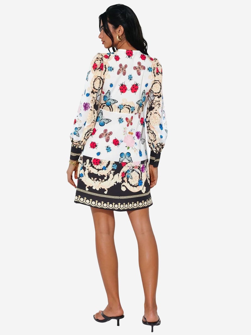 Jennyfer Printed Wrap Mini Dress - Image 3