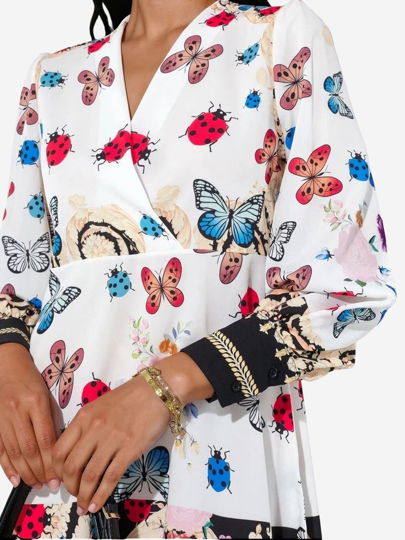 Jennyfer Printed Wrap Mini Dress - Image 5