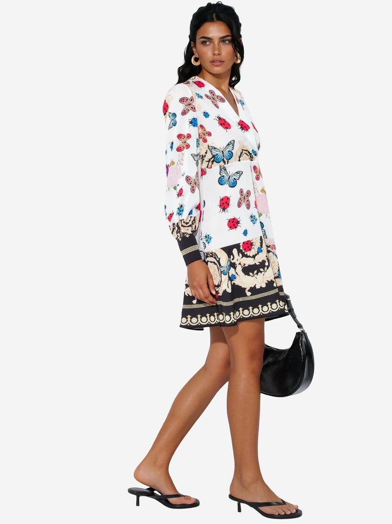 Jennyfer Printed Wrap Mini Dress - Image 2
