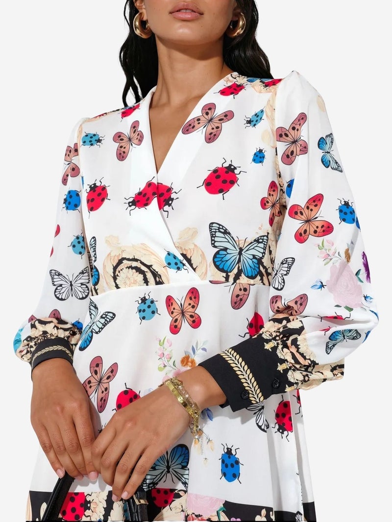 Jennyfer Printed Wrap Mini Dress - Image 4