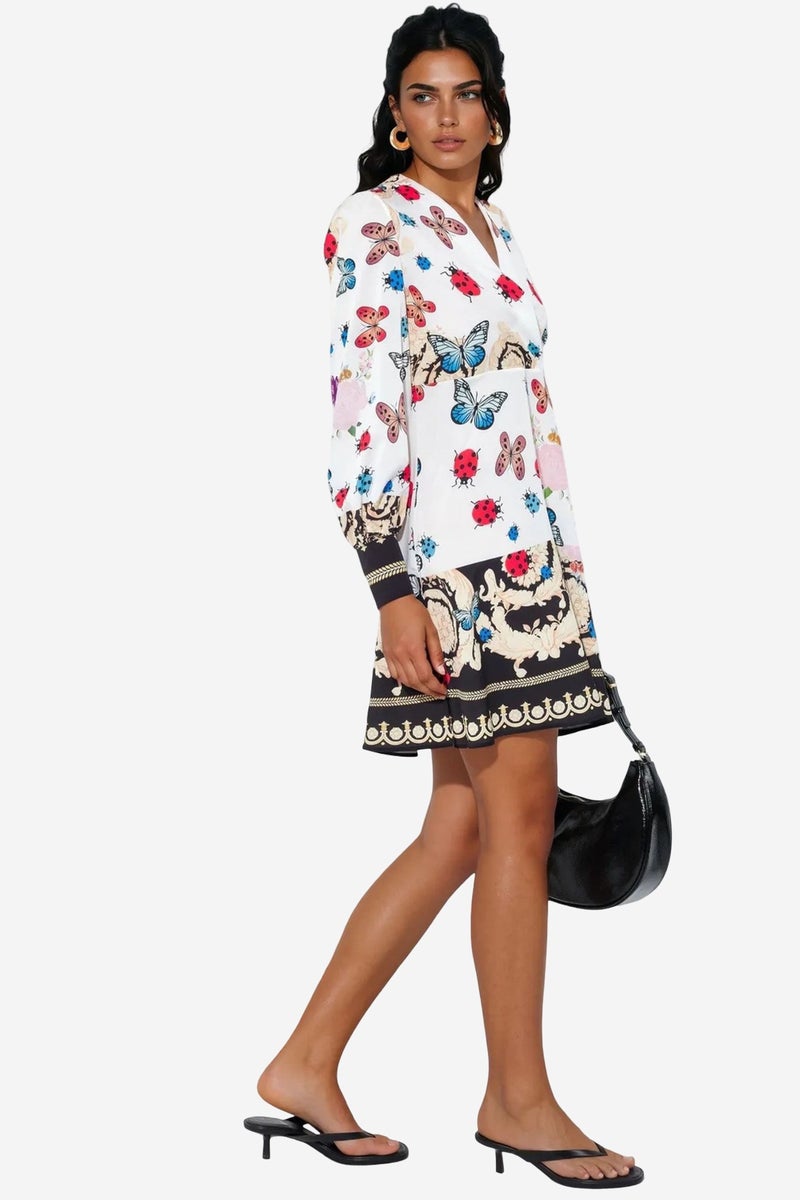 Jennyfer Printed Wrap Mini Dress - Image 2