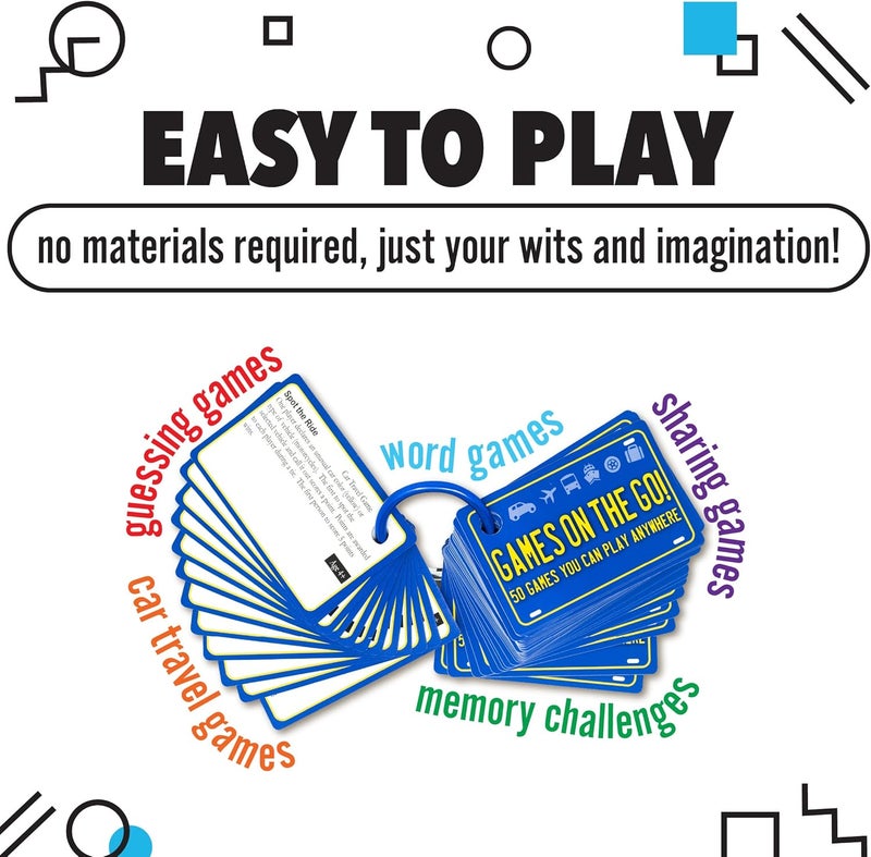Continuum Games Games on the Go by - Portable Roadtrip Family Games to Challenge and Entertain for 2+ players , Blue - Image 3