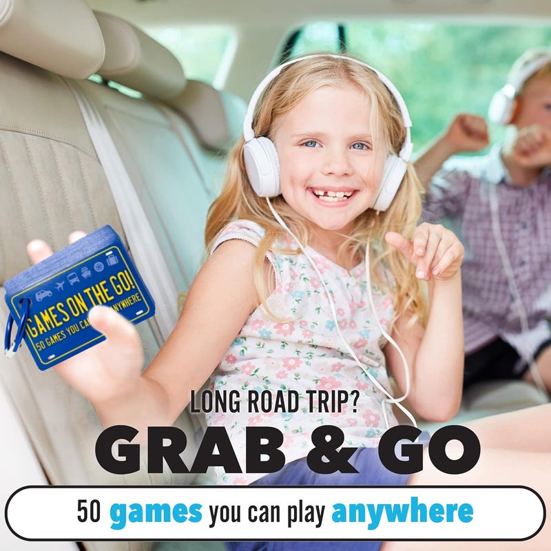Continuum Games Games on the Go by - Portable Roadtrip Family Games to Challenge and Entertain for 2+ players , Blue - Image 2