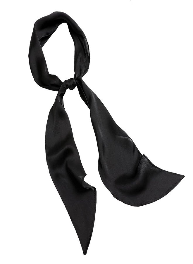NaSoPerfect 1 Pcs Bag Handbag Handle Ribbon Scarf Soild Color Head Band Long Hairband Neck Scarf Black - Image 1