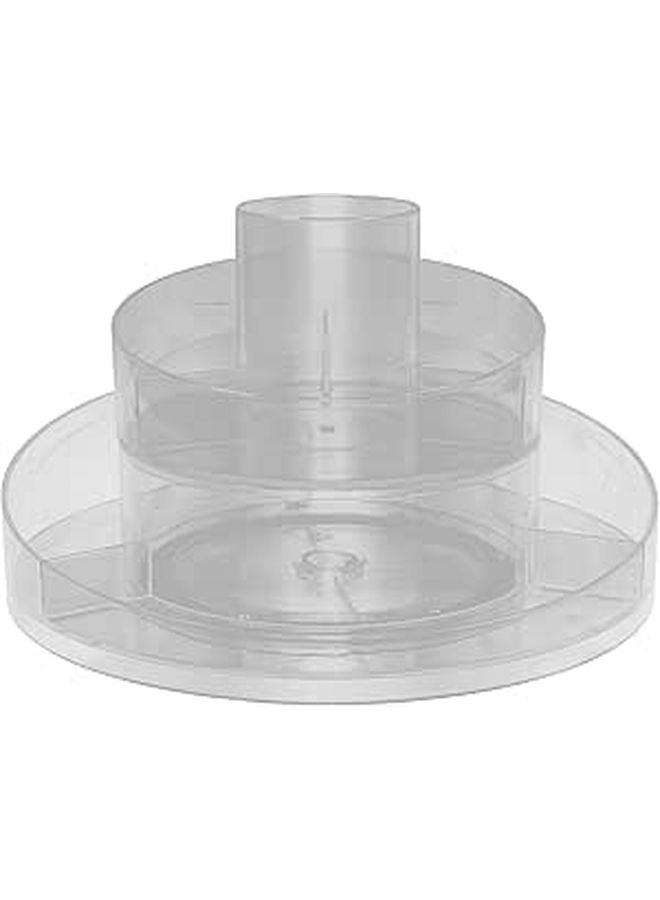 360 Rotating Dual Layer Makeup Organizer Cosmetic Brush Holder Desktop Storage Rack - Image 1