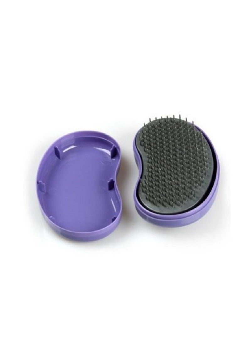 Detangling Brush - with Mirror and Storage Box - No Pull Detangling Hair Brush - Travel Hair Brush with Lid (Mauve) - Image 2