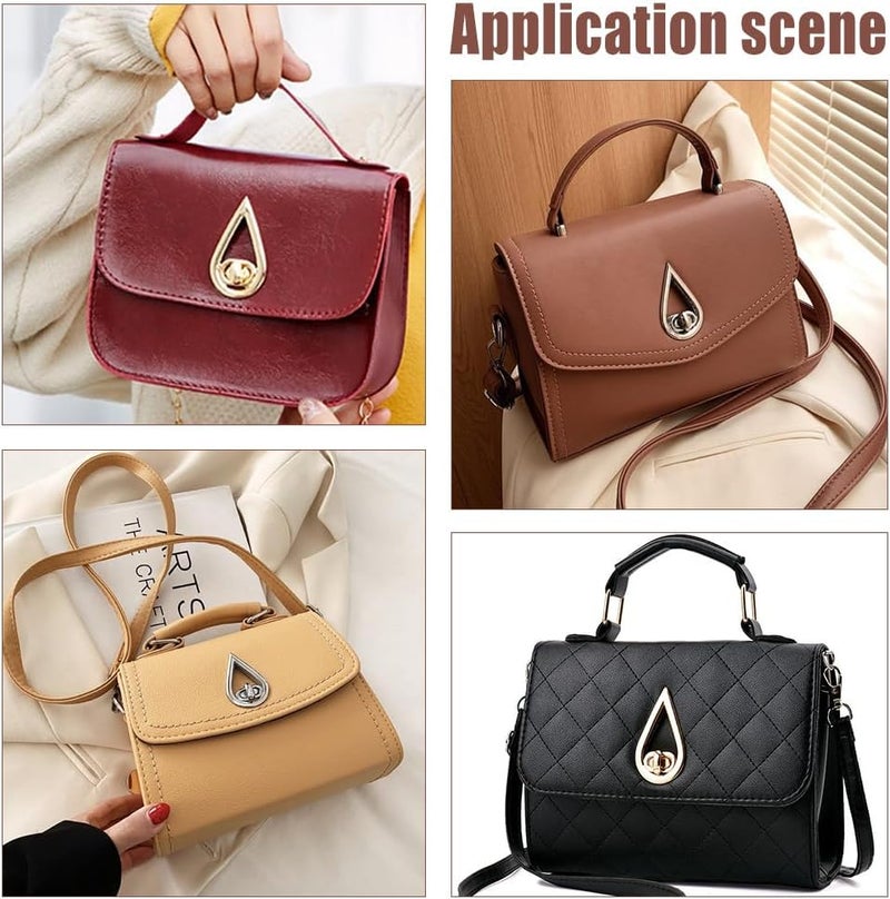 klarako 4 Colors Purse Twist Lock Clasps, Metal Handbag Clutches Closures Teardrop Shape Bag Turn Locks Fasteners Metal Hardware Clip Buckles with Flip Cover DIY Craft Shoulder Bag Making Accessories - Image 4