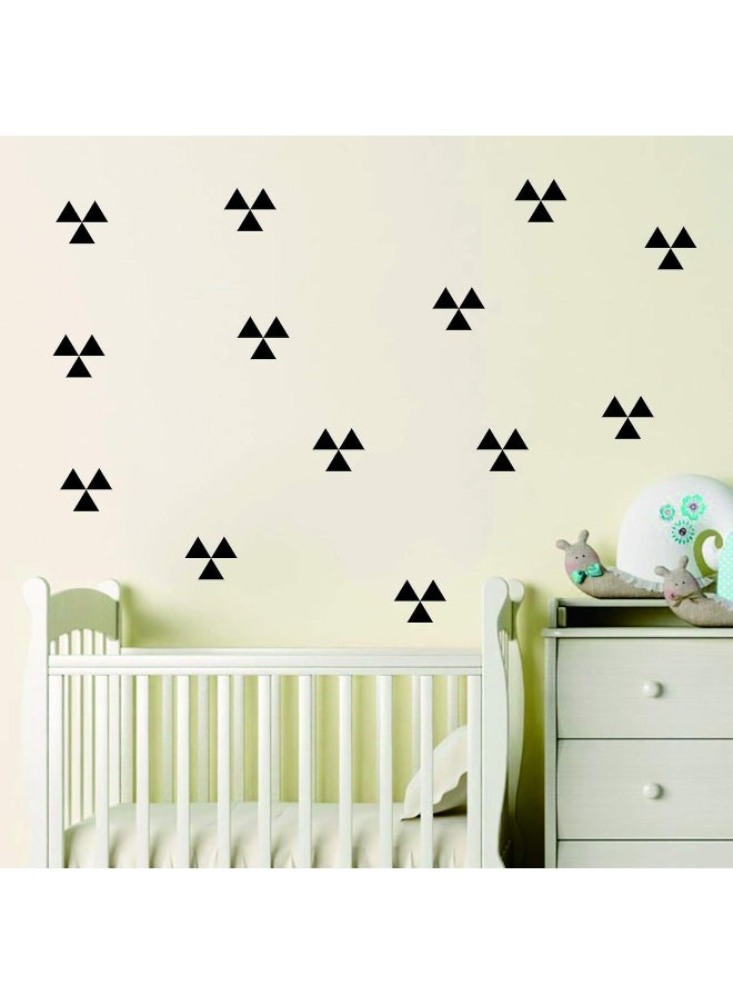 JURUOXIN JURUOXIN 120 Pcs/Set Triangle Wall Pattern Decal Vinyl Stickers for Kids Boy Girl Baby Bedroom Playroom Art Decorations Removable Decor Home House Design YMX56 (Black)  - Image 5