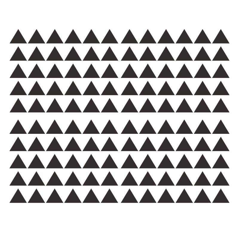 JURUOXIN 120 Pcs/Set Triangle Wall Pattern Decal Vinyl Stickers for Kids Boy Girl Baby Bedroom Playroom Art Decorations Removable Decor Home House Design YMX56 (Black) - Image 1