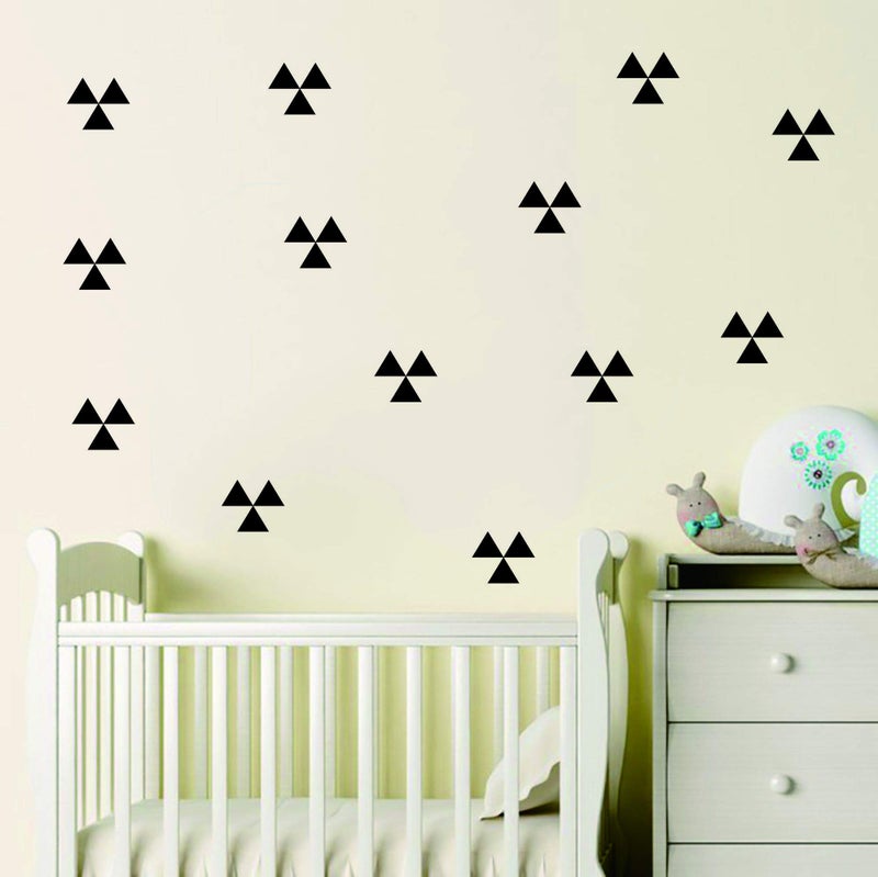 JURUOXIN 120 Pcs/Set Triangle Wall Pattern Decal Vinyl Stickers for Kids Boy Girl Baby Bedroom Playroom Art Decorations Removable Decor Home House Design YMX56 (Black) - Image 5