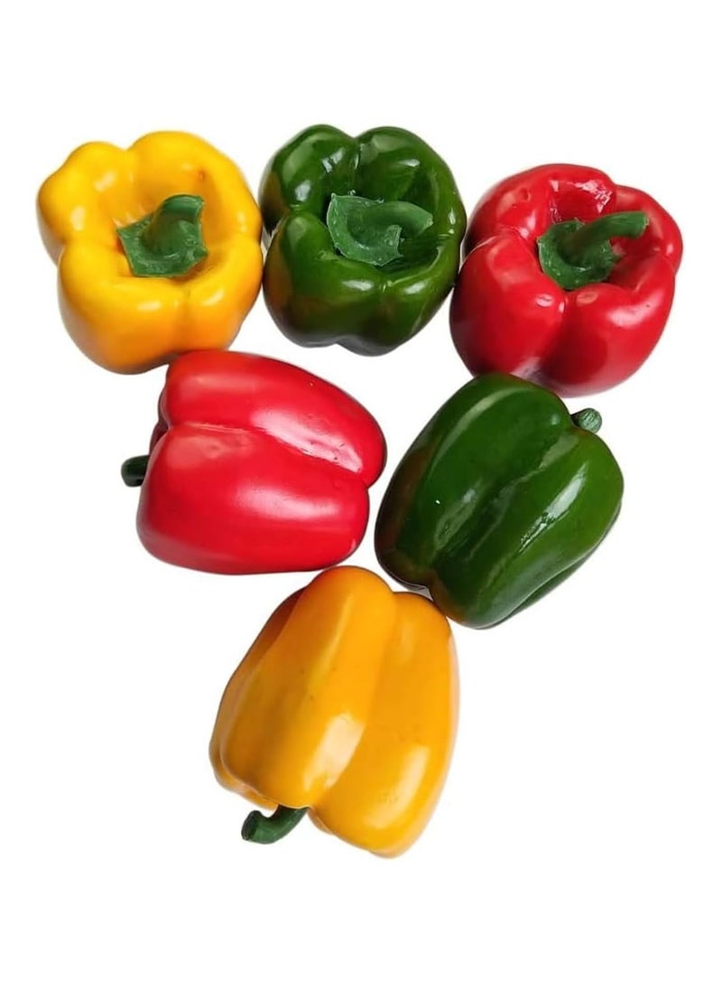 Excefore Lifelike Fake Red Pepper Chili Garland & Toy, Artificial Simulation Bell Pepper Display Props Faux Bell Pepper, Mini Fake Vegetable Hot Chili for Home Kitchen Decoration & Photography Props  - Image 5