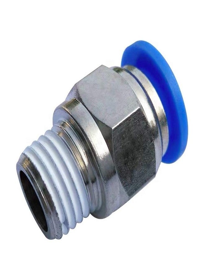 HOSEMART وصلات ضغط هوائية من نوع HOSEMART مقاس 12 مم × 1/2 بوصة، خيط BSP ذكر (عبوة من قطعتين) - Image 1