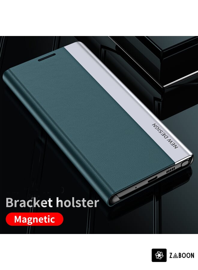 Zaboon Protective Case For Samsung Galaxy A72 5G / 4G Side Electroplated Magnetic Ultra-Thin Horizontal Flip Leather Case with Holder - Image 3