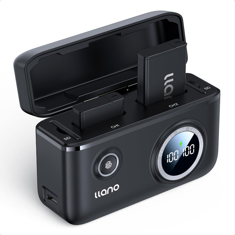 llano بطاريات وشاحن llano 2-Pack NB-13L لكاميرات كانون G7X، G7X Mark III، G7X Mark II، PowerShot SX740 HS، G5X Mark II، G9X Mark II، SX620HS، SX720HS، فتحة مزدوجة، PD 18W، شاشة ذكية، غطاء مغناطيسي قابل للإغلاق - Image 1