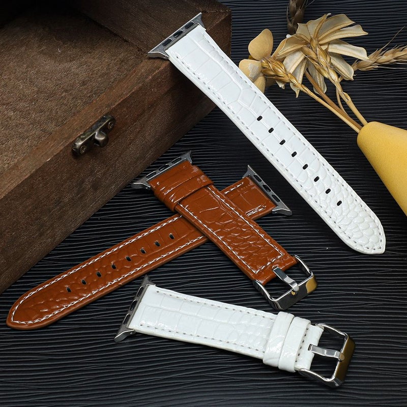 Red PU Leather Strap Hard Case Screen Protector For Apple Watch 46mm 10 9 8 7 - Image 3