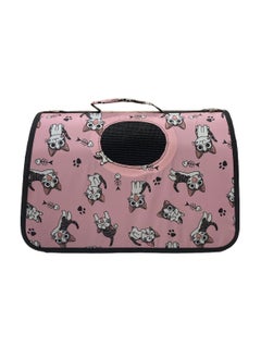 HAPPY PUSS Outdoor Pet Bag: pet handbag, pet shoulder bag, Travel Carrier for cats and dogs. Pink cat design-small size  - Image 2