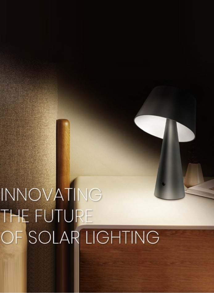 سانكس مصباح طاولة لاسلكي محمول يعمل بالطاقة الشمسية من Sunex، مصابيح مكتبية، مصباح سرير، مصباح USB قابل لإعادة الشحن من النوع C، إضاءة دافئة 4000 كلفن، 4 أوضاع إضاءة، ديكور داخلي وخارجي - Image 4