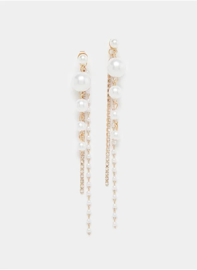 Styli Drop Faux Pearl Earrings