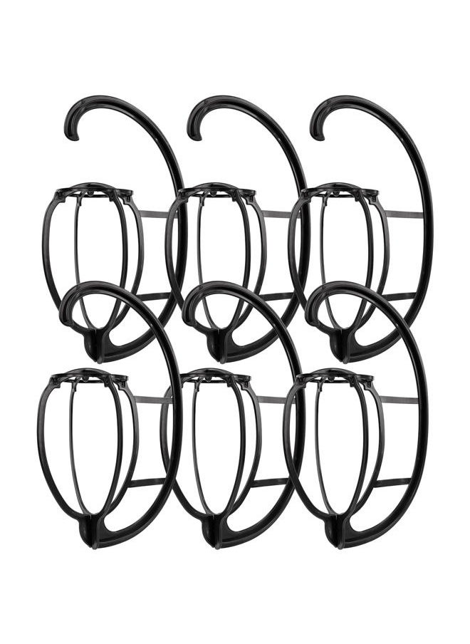 STUDIO LIMITED - (6 Packs) Portable Wig Hanger for all wigs and hats with Durable Wig Stand Tool Holder (Black) - Image 1