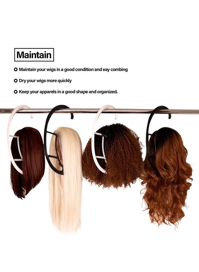 STUDIO LIMITED - (6 Packs) Portable Wig Hanger for all wigs and hats with Durable Wig Stand Tool Holder (Black) - Image 1