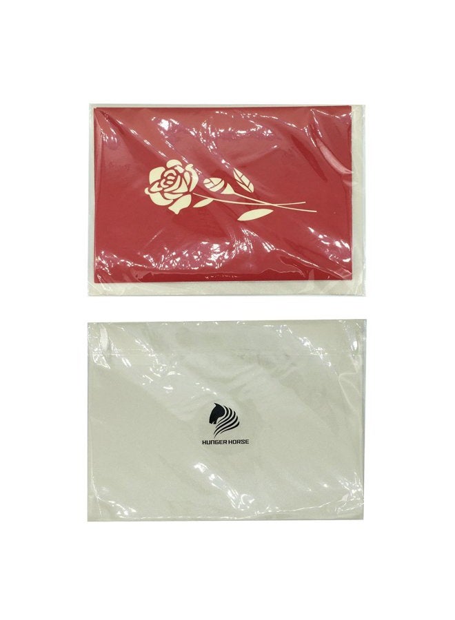 HUNGER Handmade 3D Pop Up Rose Flower Birthday Cards Creative Greeting Cards Papercraft (ROSE) - Image 5