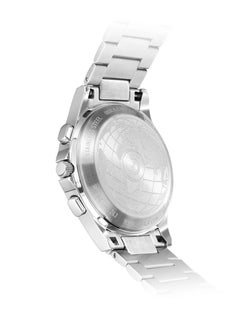 Alfajr WR-02 37mm Stainless Steel Strap Digital Watch - Silver New Edition for Men  - Image 4