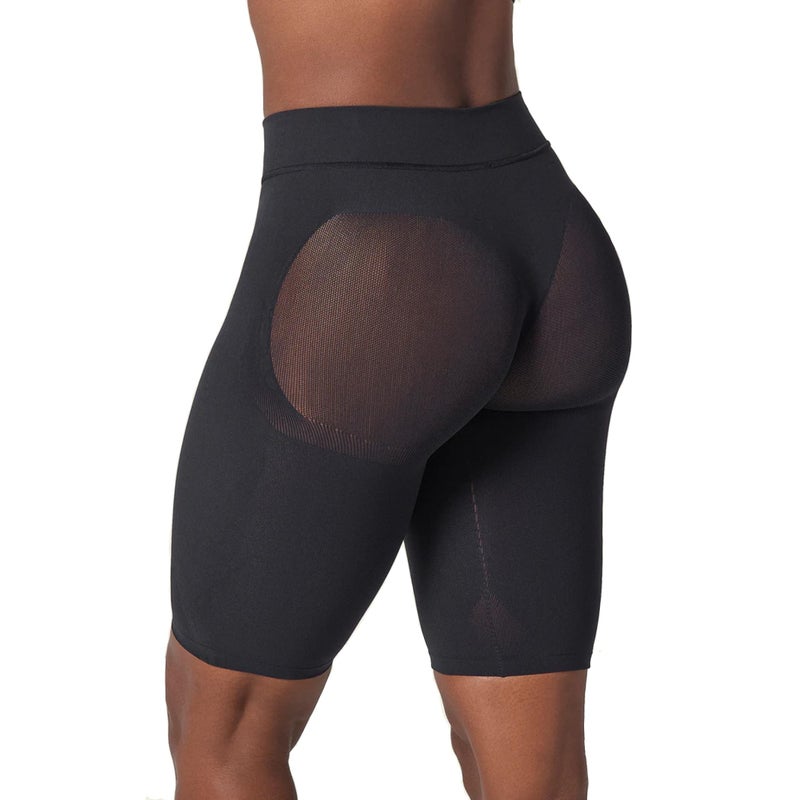 Leonisa Invisible Tummy Control High Waisted Compression Leg Bodysuit Shapewear Capri for Women, Black, XXLarge - Image 5