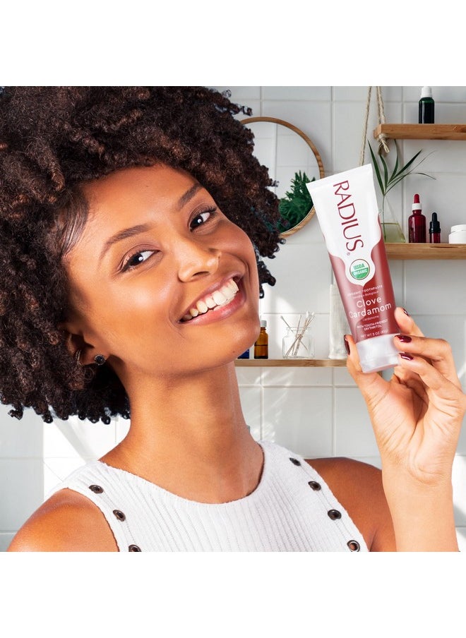 Radius - Usda Organic Gel Toothpaste, Non Toxic, Designed To Improve Gum Health And Reduce The Risk Gum Disease, Red, Clove Cardamom, 3 Ounce - Image 1