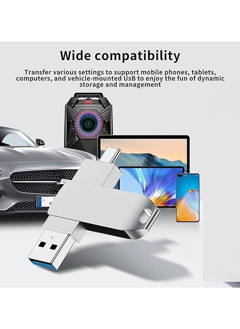 GUDOO - USB Flash Drive,1TB USB Flash Drive USB 3.0 Memory Stick Thumb Drive USB C Drive with Type C for Computer Laptop Android for Photo Video Music File - Image 1
