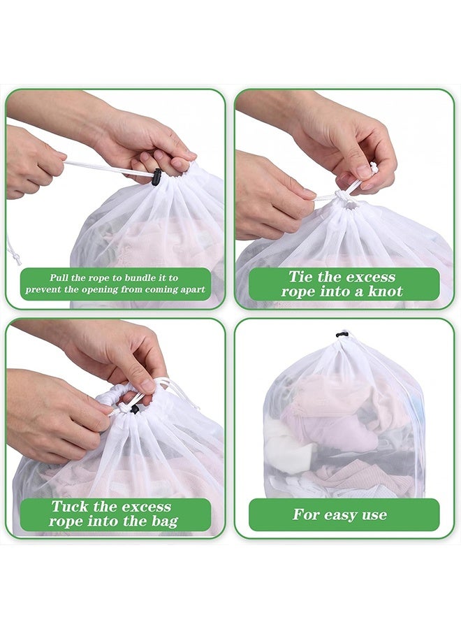 3Pcs Laundry Mesh Bags, 3 Sizes Heavy Duty Laundry Drawstring Bag - Image 3