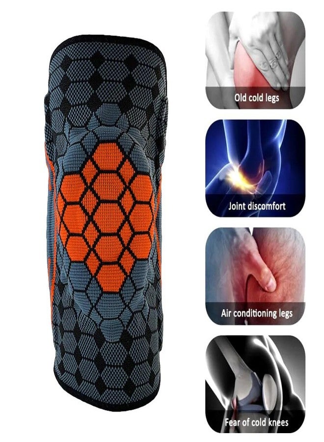 Kobo Knee Brace for Men Women Knee Compression Sleeve Support with Patella Gel Pads & Side Stabilizers, Medical Grade for Running, Meniscus Tear, Arthritis, ACL, Joint Pain Relief ORG/L (Imported) - Image 5