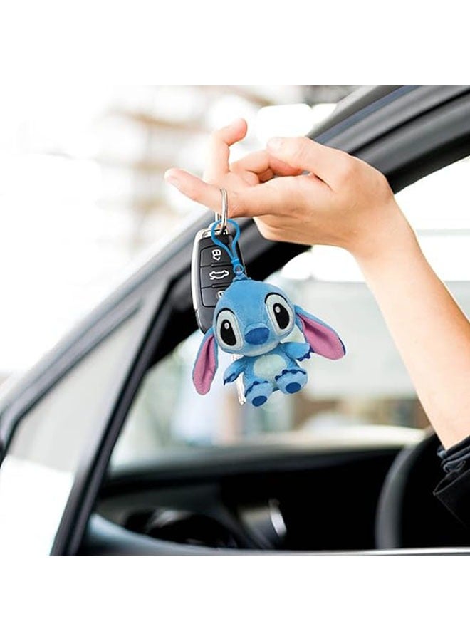 عام سلاسل مفاتيح قطيفة صغيرة حجمها 13 سم بتصميم كرتوني، مع قلادة من القماش الناعم. تناسب الفتيات والفتيان وتستخدم كزينة للحقائب المدرسية والأمتعة أو كهدايا في حفلات الأطفال. - Image 3