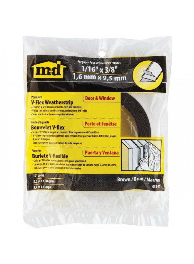 M-D Building Products Flexible v-Seal Weather Stripping for Doors and Windows - MD Building Products 03541
