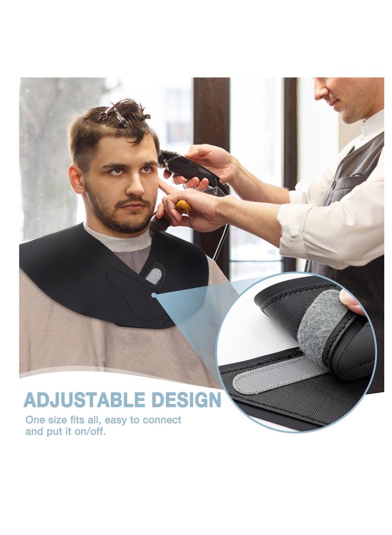 Excefore Silicone Hair Cutting Collar with Hook & Loop, Hair Cutting Collar, Waterproof Silicone Hair Dye Collar, Barber Stylist Hair Cutting Pad, Silicone Haircut Neck Guard Shield, Hair Cutting Collar Cape - Image 2