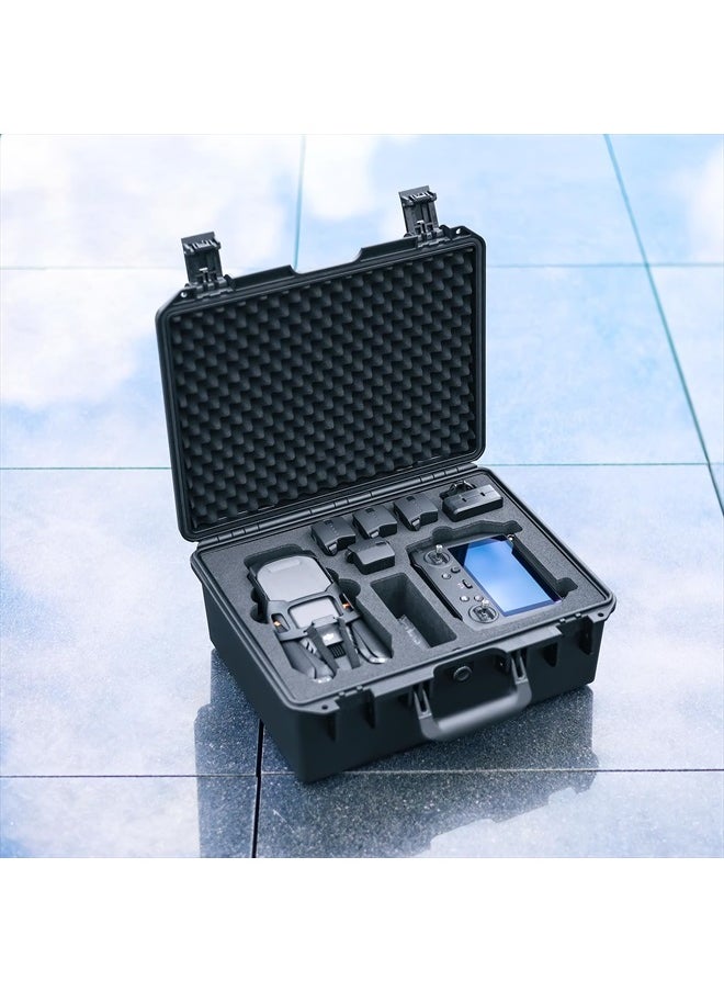Titan M350 Waterproof Hard Case for DJI Mavic 3 Pro/Classic, RC Pro and DJI RC Simultaneously, Support RC Lanyard [CASE ONLY] Black