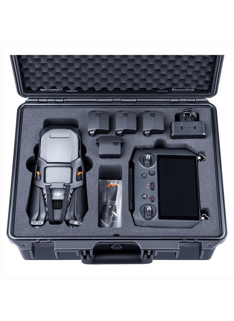 Titan M350 Waterproof Hard Case for DJI Mavic 3 Pro/Classic, RC Pro and DJI RC Simultaneously, Support RC Lanyard [CASE ONLY] Black