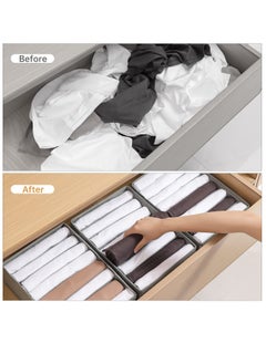 4 Packs Draw Organizer, Underwear Organizer, Collapsible Closet Storage Box, Washable Fabric Foldable Draw Dividers For Shirts, Bras, Underwear, Socks, (Grey) - pzsku/ZE3D1800EA79A74358AE6Z/45/_/1732268101/df4a78c2-27ec-4513-852c-42d6ca51ebb6