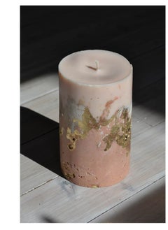 Generic Decorative Candle Set with Handmade Gold Papers / 2 pcs  - Image 3