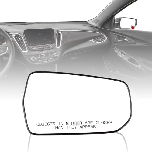 Grterokky Right Mirror Glass w/Heated compatible for Chevrolet Malibu 2016-21 Passenger Side Rear View Mirror Glass Replacement 23372270 - Image 1