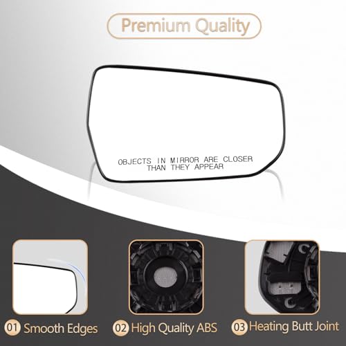 Grterokky Right Mirror Glass w/Heated compatible for Chevrolet Malibu 2016-21 Passenger Side Rear View Mirror Glass Replacement 23372270 - Image 5