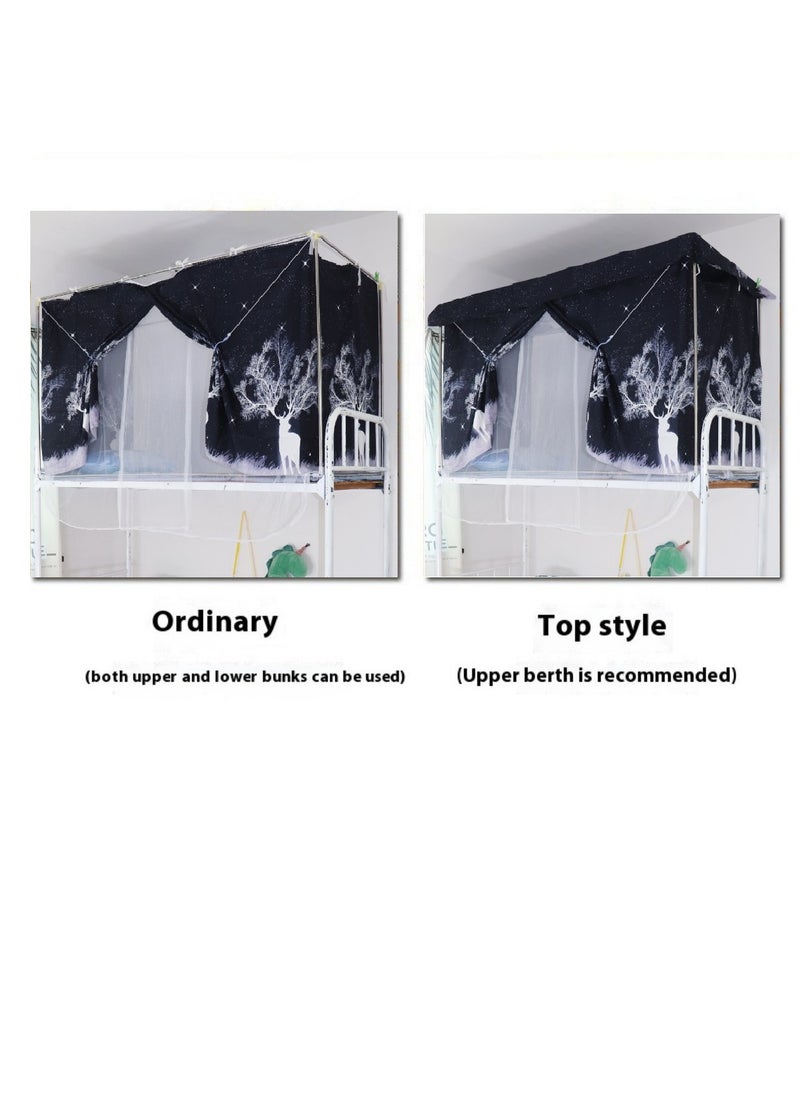 Y&D Upper Deck Single Bed Curtain Privacy Bed Tent With Stand And Mosquito Net  - Image 2