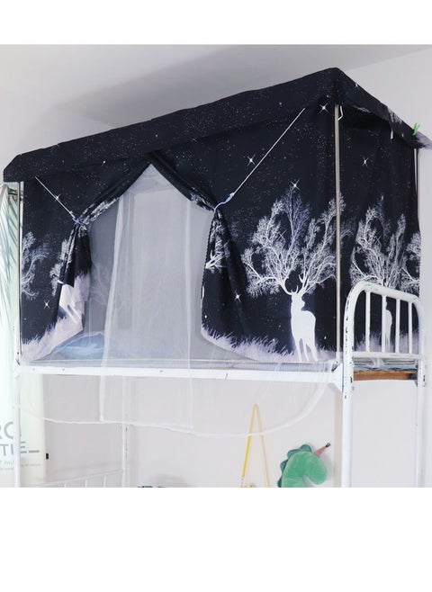 Upper Deck Single Bed Curtain Privacy Bed Tent With Stand And Mosquito Net
