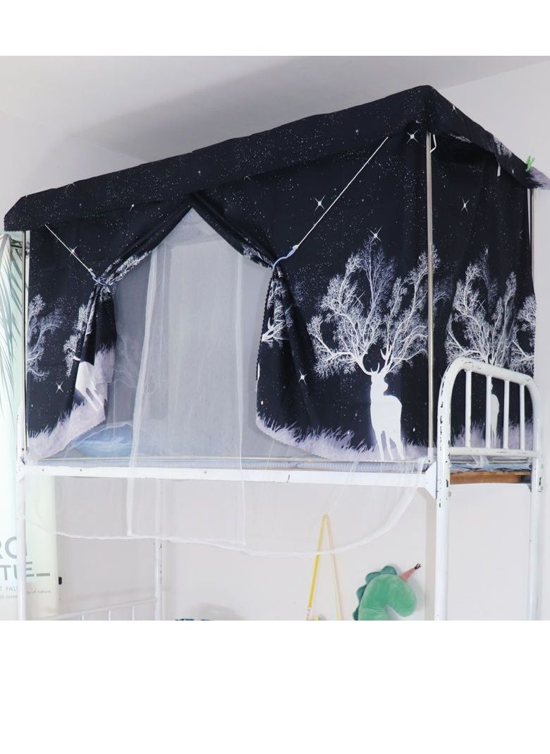 Y&D Upper Deck Single Bed Curtain Privacy Bed Tent With Stand And Mosquito Net  - Image 1