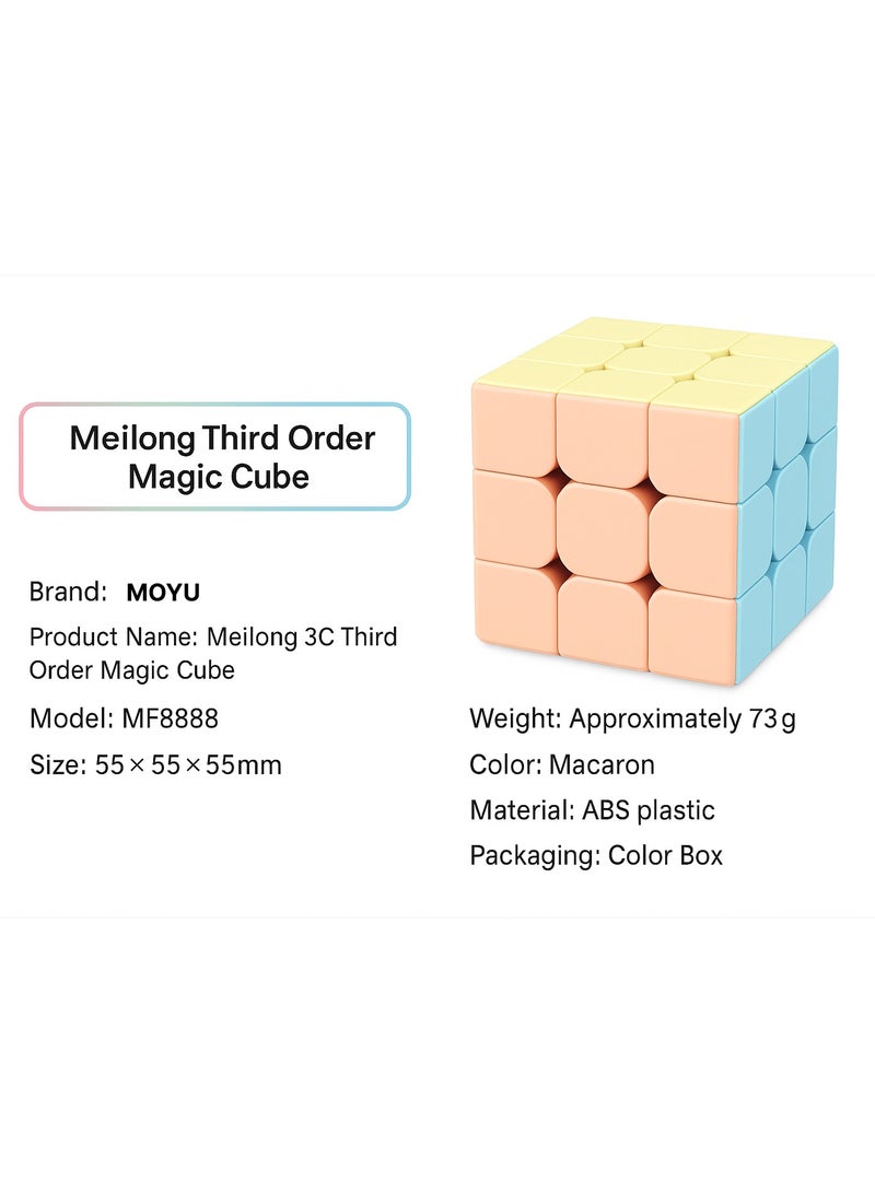 MoYu 3x3 Moyu MoFang Mini Magic Cube – 55mm Educational Puzzle Toy for Kids & Students, Macaron Color - Image 3